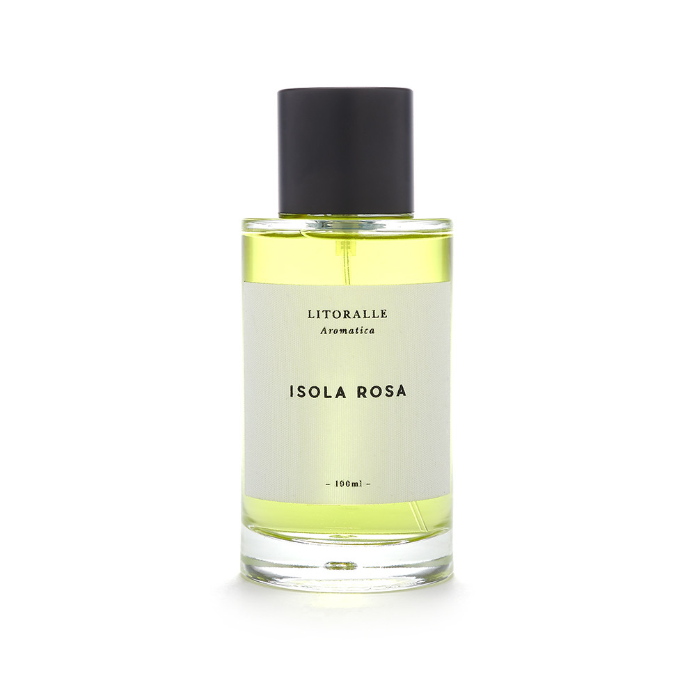 contemporary lifestyle & fashion, perfume in square bottle with black lid and white label, green liquid