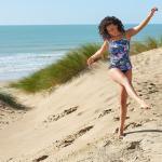 Swimwear location photoshoot on the sussex beach with female